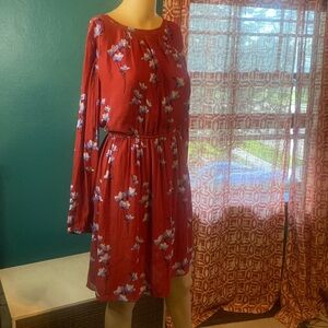 Loft brand midi floral dress size medium